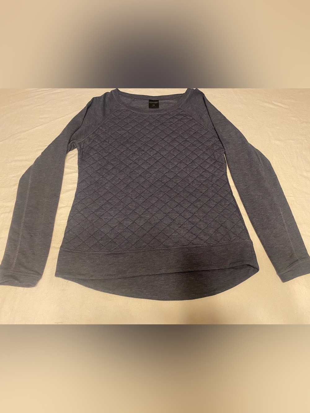 32 Degrees Quilted Crewneck -  Comfy Fall Cozy Casual Long Sleeve Size Medium